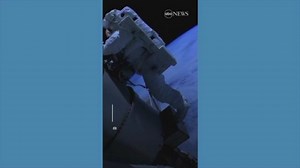 NASA astronauts conduct spacewalk outside the International Space Station