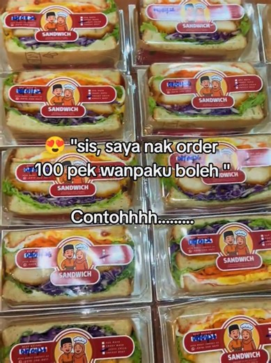 Boleh takkan tak boleh🤭🫣 . Kami open order macam biasa ya. Siapa yang tengah cari light finger food untuk portluck, family day, jamuan, breakfast meeting atau nak tambah selection untuk wedding pun boleh. Next week slot masih ada kosong. 📍Sepang Selangor 🛵 GRABEXPRESS delivery seluruh KL dan Selangor . . #sandwich #wanpakusandwich #miniwanpaku #bisnesdarirumah #kongsirezeki