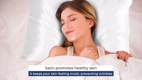 BLISSFORD Satin Pillowcase with Zipper for Hair and Skin Care, Feels Soft and Cool Like a Silk Pillowcase, White Satin Pillow Cases 2 Pack, Slik Pillow Cover, Standard Size - Set of 2