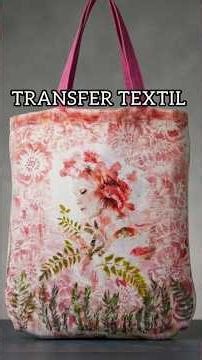 BOLSA CON TRANSFER Y PINTURAS TEXTILES