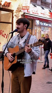 1.4M views · 31K reactions | I got chills... they're multiplying #grease #theonethatiwant #singing #busking #viralsinging #musicduo #londonchinatown | Leire | Facebook