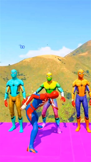 GTA 5 Red Spiderman VS Red/Green Minion! 💥 Epic Ragdolls & Fails 😂 #4 #gta #shorts