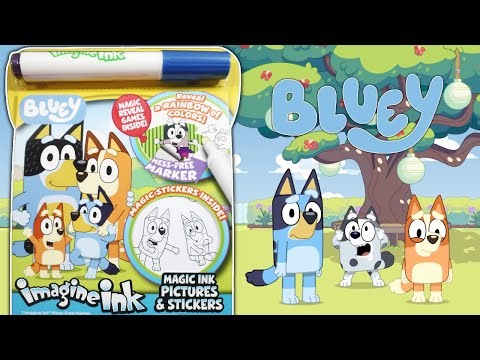 Bluey Imagine Ink Coloring & STICKER Book | Coloring & Activities with Mess-Free Marker