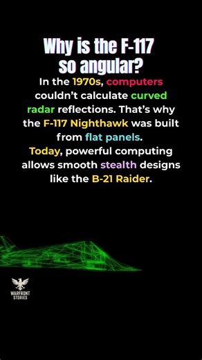 Why is the F-117 so angular? #military #aviation #shorts