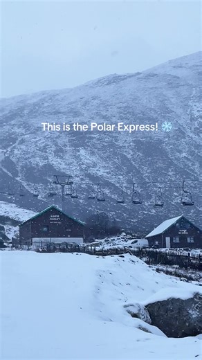 Well, you coming on our version of the Polar Express? 🚂❄️☃️ #snow #polarexpress #glencoe #glencoescotland #glencoemountainresort