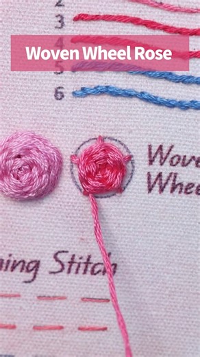 Basic embroidery stitches: Woven Wheel Rose Tutorial. Happy stitching!