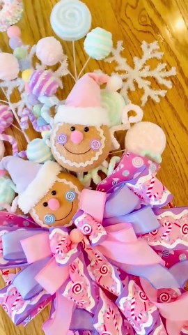 Pink Candyland Gingerbread Tree Topper Christmas Tree Decoration - Etsy
