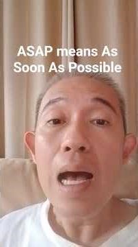 ASAP means As Soon As Possible #abbrevations #acronyms #reels #monetization