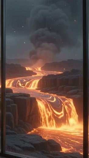 Fiery Lava Flows & Rain 🌧️ Sleep deep TONIGHT! #shorts