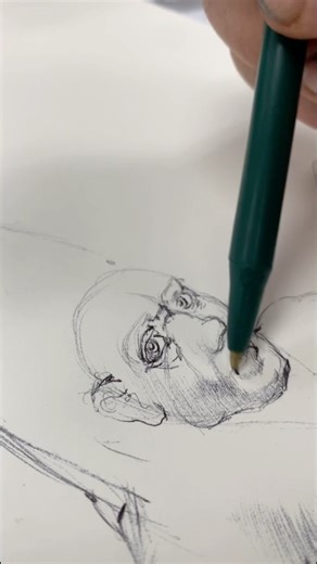 Lunch hour sketch part 2–cheap ballpoint pen and some quick ink