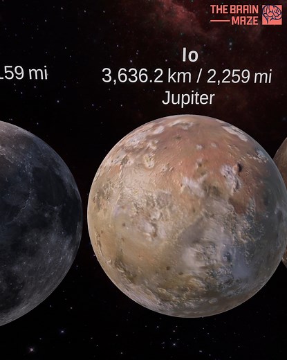 Moon Size Comparison in the Solar System - Discover how the moons of our solar system stack up in size. From tiny Deimos to massive Ganymede, this visual comparison shows them all side by side. | The Brain Maze
