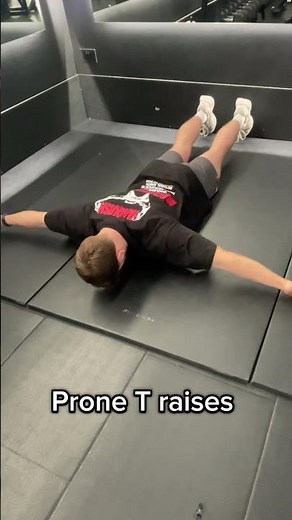 Prone T raises (shoulder mobility)