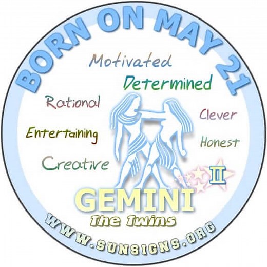 May 21 Zodiac Horoscope Birthday Personality