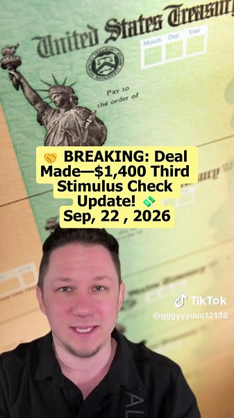 🤝 BREAKING: Deal Made—$1,400 Third Stimulus Check Update! 💸#stimuluscheck #breakingnews #money #government #usa