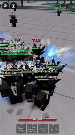 Playing with weakest dummies! #roblox #tsb #thestrongestbattlegrounds