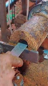 Palm Wood Lamp Base – Creative Design Idea #wood #carpentry