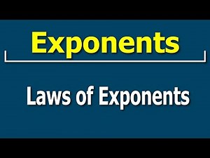 Laws of Exponents Video Lecture | Mathematics (Maths) Class 7 (Old NCERT)