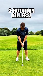 Comment ‘Flush’ if you’re tired of feeling stuck and restricted in your swing I see it every day on the lesson tee - frustrated golfers fighting their own bodies, wondering why they can’t rotate properly. Most players think rotation is all about turning harder or faster. But the real problem starts before you even take the club back - it’s in your setup and early movement patterns. 1. Left Knee Control 🎯 Your left knee should move slightly inward during the backswing, not drop down. Place an al