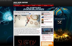 Swordy got a Rock, Paper, Shotgun article! news