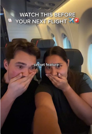 Not all airplane features are created equal ✈️ This is something @Air Canada Vacations got very right. 👀 #aircanada #travelcouple #airplane #vacation #airport