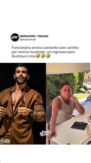 Funcionária trata Leonardo com carinho por motivo inusitado 🤣#gustavolima #leonardo #engracado