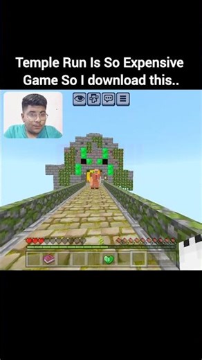 Minecraft Temple Run !! Minecraft Shorts #minecraft #shortsfeed