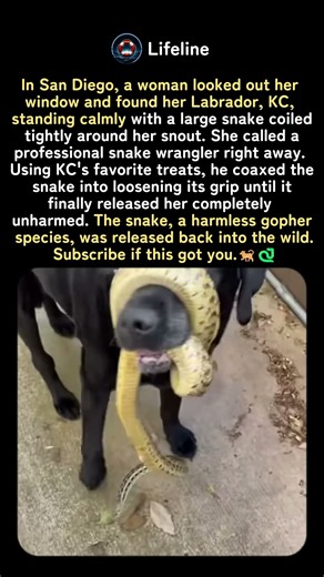 The Labrador Found With a Snake Wrapped Around Her Head 🐕🐍