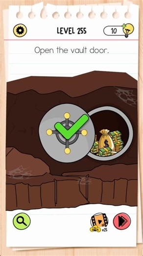 brain test level 255 solve