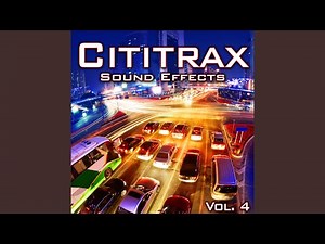 Very Busy Intersection with Traffic Cop Blowing Whistle