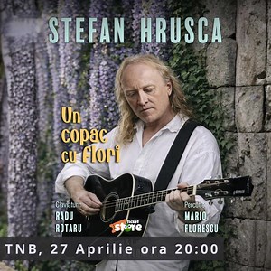 🎸 Ștefan Hrușcă revine la București. O singură seară. „Rugă pentru părinți”, „Fostele iubiri”, „Nunta de flori” – cântecele care ne-au crescut se aud din nou LIVE. Fără artificii. Doar vocea care îți atinge sufletul. 📍 27 aprilie 2026 | 20:00 📍 TNB – Sala „Ion Caramitru” 🎟️ https://ticketstore.ro/ro/bilete/11180/stefan-hrusca-concert-folk-un-copac-cu-flori-bucuresti | Ticketstore