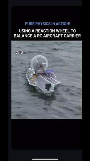 USING A REACTION WHEEL TO BALANCE A AIRCRAFT CARRIER