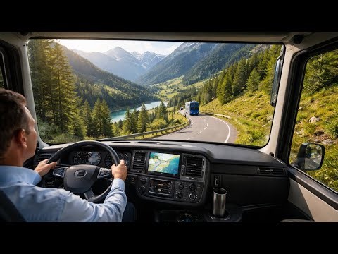 Volvo Bus Driving Through Dangerous Mountain Roads 😱🏔️”