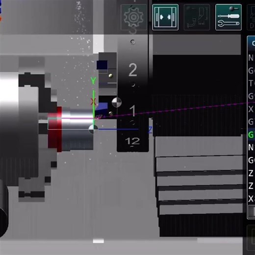 G71 cycle in turning program #cnc #turning @Dmwcnc@jebindaniel7002 #simulation
