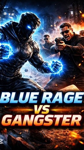 Blue Rage vs Gangster 💙⚡#BlueRage#ActionShorts#HeroVsGangster#CinematicAction#ViralShorts#hulk
