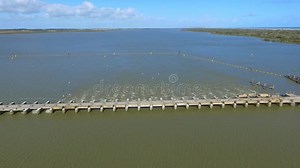 Aerial View of Goolwa Barrages Stock Footage - Video of dirty, view: 93644982