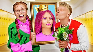 Extreme makeover! From nerd to popular in 1 minute || sfx makeup transformation by 123 go! Trends | 123 GO FOOD