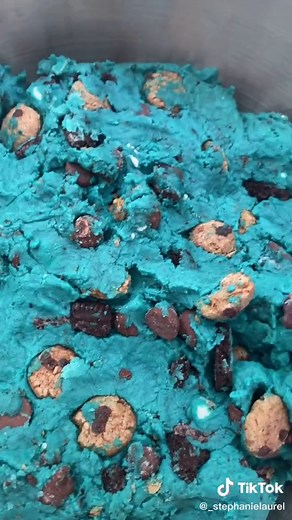 Cookie Monster cookie recipe will be up tomorrow!💙🍪 #recipe #baking #foodtiktok.