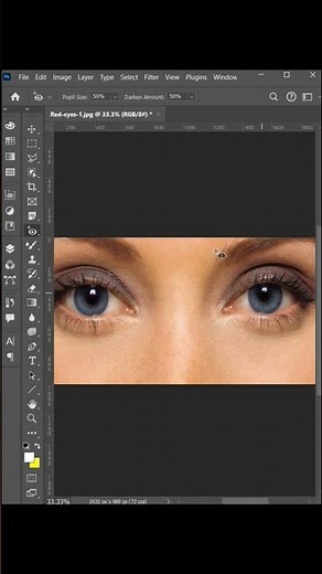 Remove Red Eye Instantly in Adobe Photoshop | Red Eye Tool Tutorial