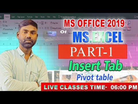 💯😀Microsoft Excel complete Insert Tab in Hindi Microsoft Excel tutorial #excel #office#msexcel #live