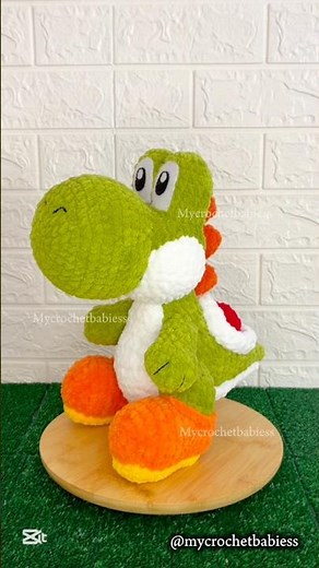 Do you want a Yoshi Plush! #yoshi #supermario #nintendo #crochet #pattern #shorts #dinosaur #plush