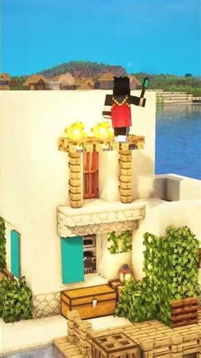 Simple Beach House in Minecraft 🌴🏡 (Easy Build!)