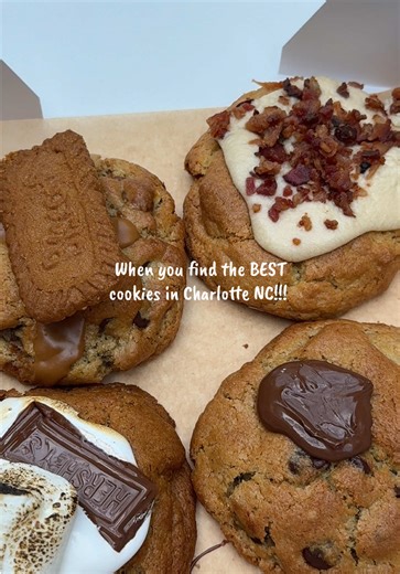 Weekending the right way 🍪🍪🍪 LA BONBONNIERE @La Bonbonnière thank you for making delish cookies, seriouslyyyy It was towards the end of the day and I got what was left basically and they were allll so good. Really freaking good cookies yall and cheap too for what you’re getting. $20 for a box!!??? Yes!!! Perfect dessert to bring to a friends house and cozy night in on the weekend 🤩 There’s a cookie croissant I am TRYING next time for sure 4.9/5! #charlottedesserts #cltdesserts #bestcookies #
