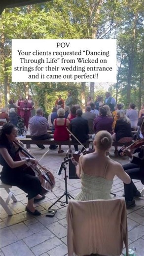 Dancing through life on strings live at a wedding 😍