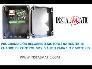 PROGRAMACIÓN CUADRO CONTROL MC2 MOTORES BATIENTES PUERTA DE GARAJE