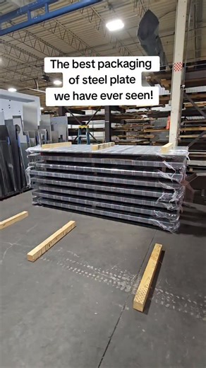 H&H Metals on Instagram: "This project requires no scuffs or scratches, which is difficult for such a product. Intended for a highly visible architectural application, this plate was coordinated to arrive with extra wide wood blocking to allow us to handle with forklift padding and slip sheets under forks to ensure a scratch free unload process. From here, parts will be handled with vacuum lifter on and off the laser with foam interleaf packaging. Kudos to @Norfolk Iron & Metal for getting this 