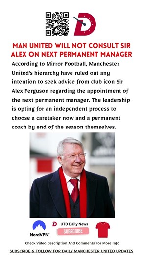 Man United Will NOT Consult Sir Alex On next Permanent Manager | #manutd #mufc