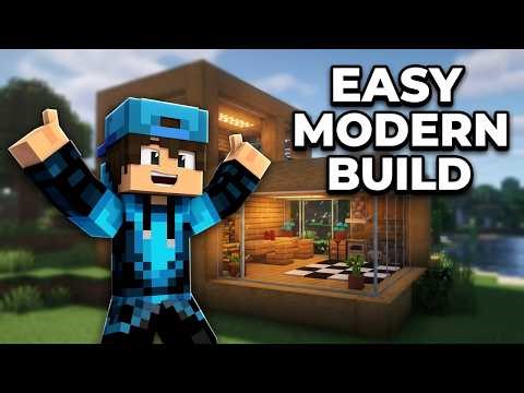 Minecraft Easy Wooden Survival House Tutorial | Simple Starter Base Build
