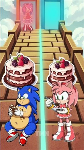 SONIC VS AMY 🔥🔥 PUZZEL RUN CHALLANGE ❤️❤️ #sonic