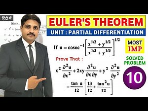EULER'S THEOREM IN PARTIAL DIFFERENTIATION SOLVED PROBLEM 10 ‪@TIKLESACADEMY‬