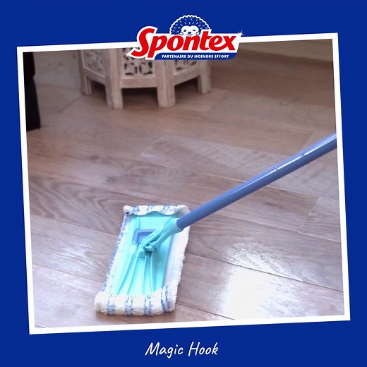 124K views · 188 reactions | ABRACADABRA ✨ Le ménage est déjà terminé grâce au Magic’Hook. Un kit composé d’un balai à tête plate en microfibre lavable jusqu’à 100 fois et d’un seau compact équipé d’un crochet innovant pour un essorage sans effort ! | Spontex et le hérisson | Facebook